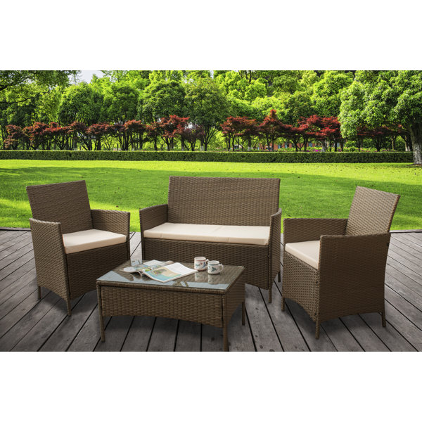 Matara rattan corner sofa deals dining garden furniture set